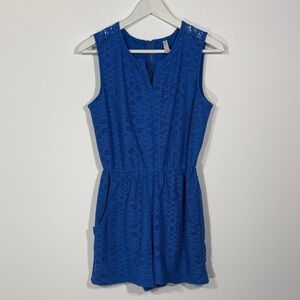 Xhilaration Blue Lace Romper